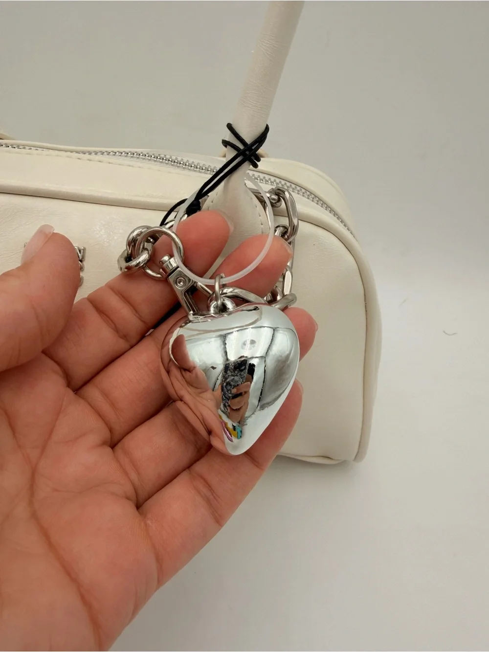 Madden NYC Women’s East West Bowler Bag White